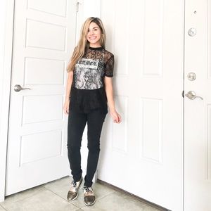 Black lace Top